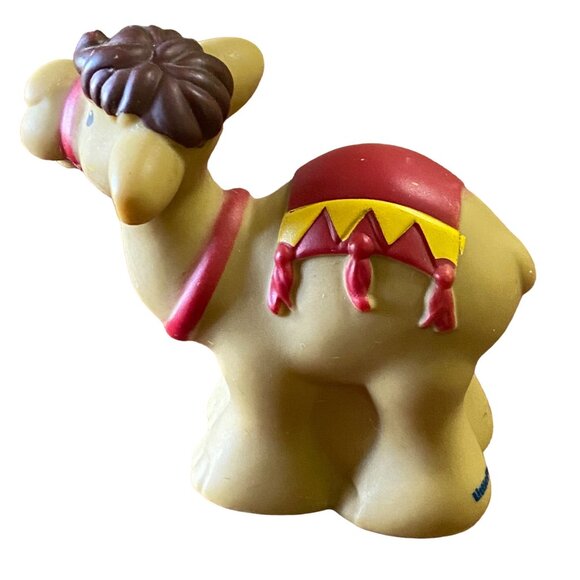Vtg Fisher Price Little People Deluxe Christmas Story Nativity Camel Red Blanket - Picture 3 of 5